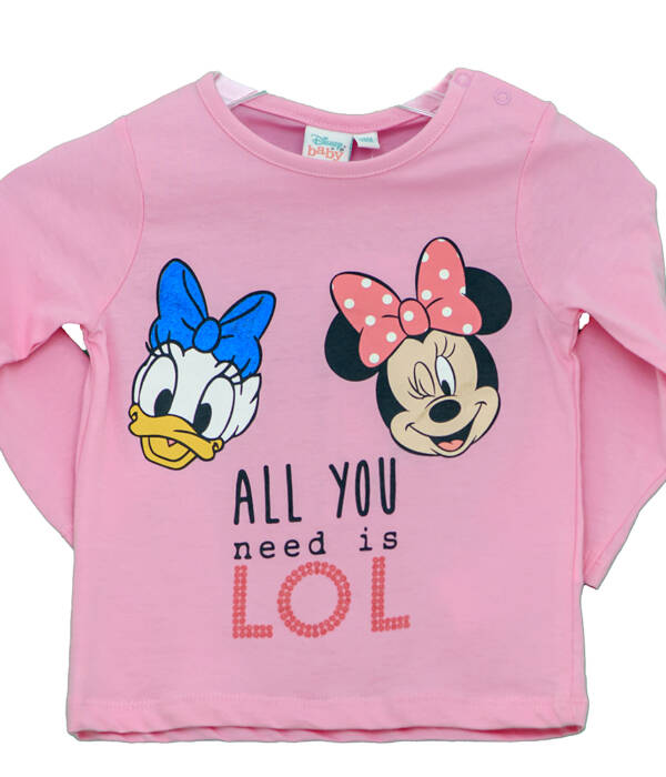 Βρεφική μπλούζα μακό για κορίτσι με Daisy και Minnie της Disney.