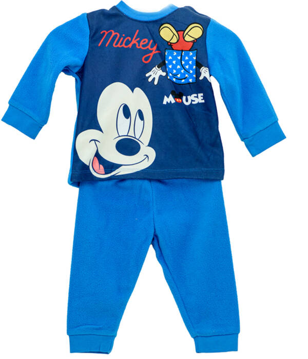 Βρεφική πιτζάμα φλις για αγόρι με τον Mickey της Disney - Μπλε