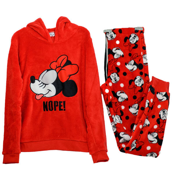 Πιτζάμα φλις για κορίτσι με την minnie της disney Κόκκινο χρώμα