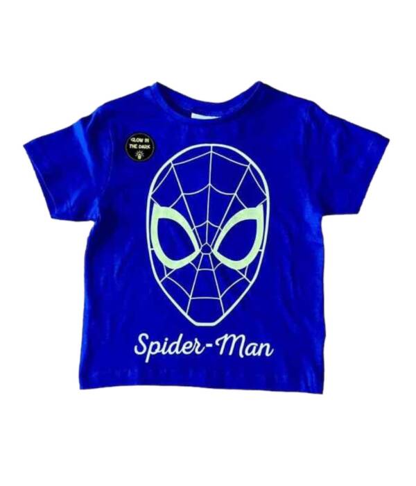 Spiderman Παιδική μπλούζα κοντομάνικη για αγόρι που φωσφορίζει της Marvel