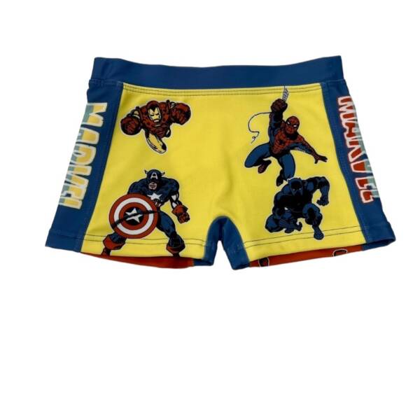 Παιδικo μαγιό σε γραμμή boxer για αγόρια με super ήρωες της Marvel Κίτρινο