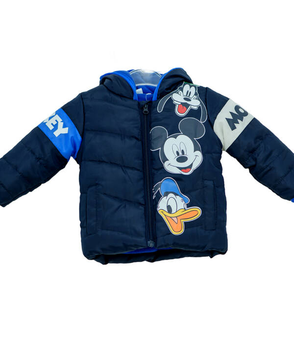 Βρεφικό μπουφάν για αγόρι με Mickey μπλε της Disney