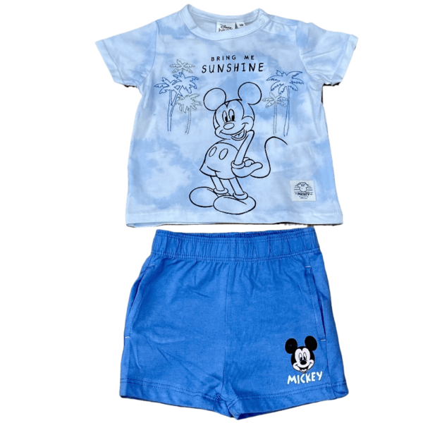 Βρεφικο Σετ Μπλουζα - Σορτς για αγόρι με Mickey Sunsine της Disney