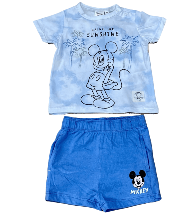 Βρεφικο Σετ Μπλουζα - Σορτς για αγόρι με Mickey Sunsine της Disney