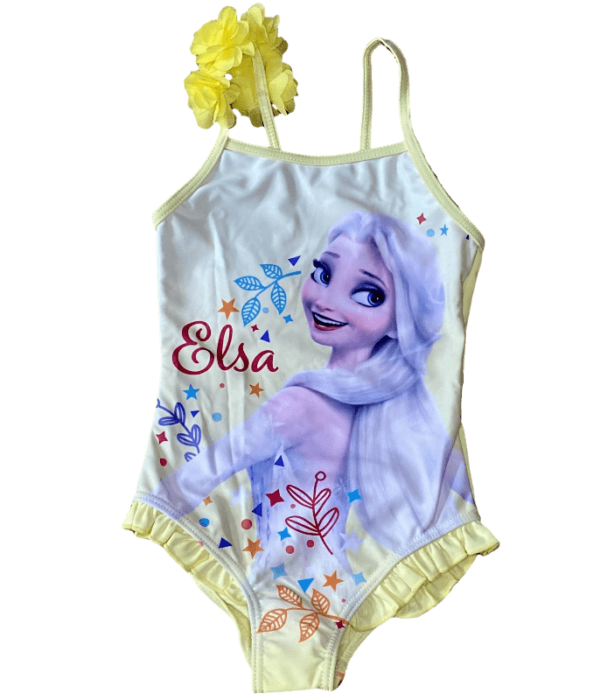Παιδικό ολόσωμο μαγιό με την Elsa από την Frozen Κίτρινο