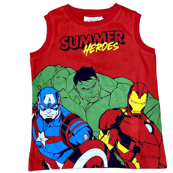 Παιδική αμάνικη μπλούζα για αγόρι με ήρωες Avengers (Hulk, Captain America, Iron Man) της Marvel