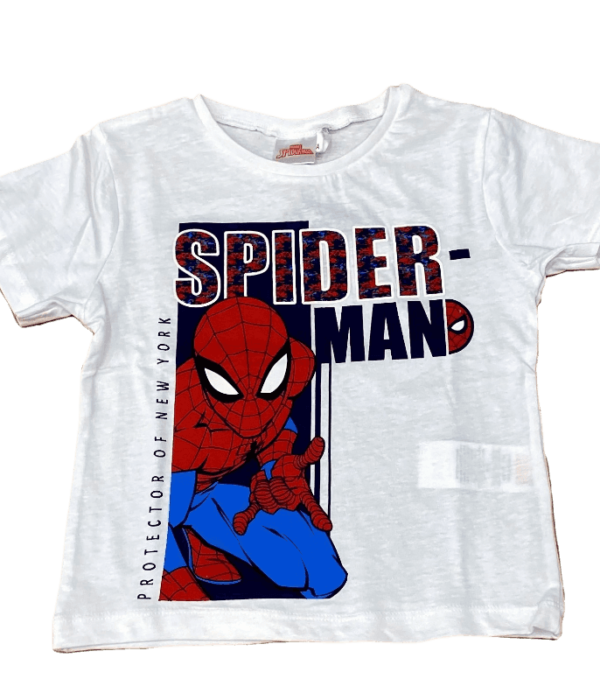 Spiderman Παιδική Mπλούζα Kοντομάνικη για Aγόρι NY - Λευκή