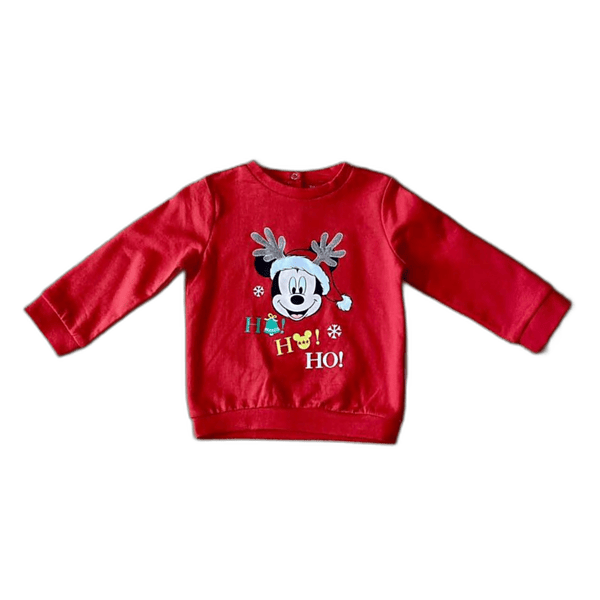 Βρεφική μπλούζα για αγόρι με τον Mickey HO HO HO της Disney