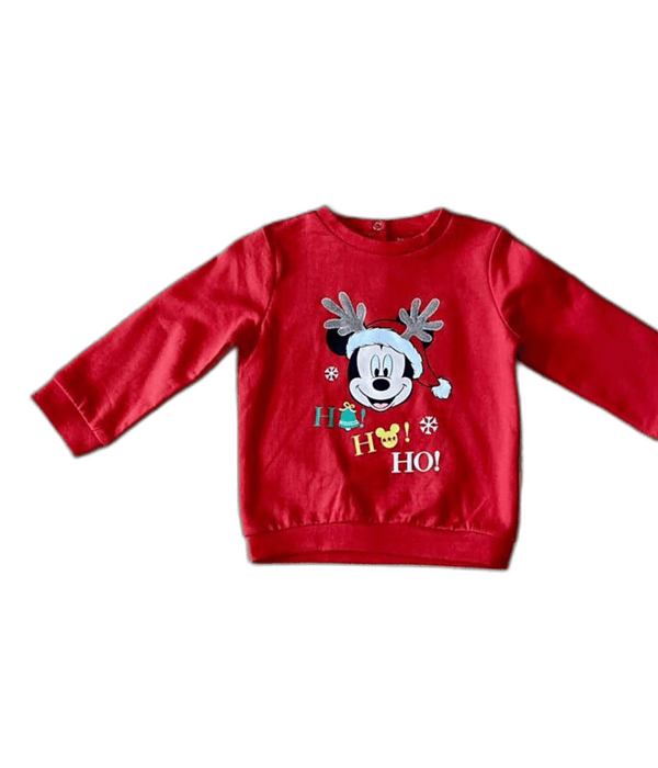 Βρεφική μπλούζα για αγόρι με τον Mickey HO HO HO της Disney