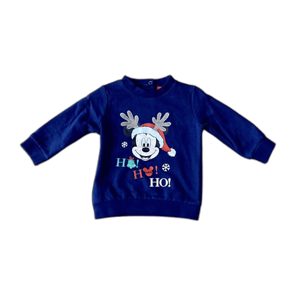 Βρεφική μπλούζα για αγόρι με τον Mickey HO HO HO σε μπλε χρώμα