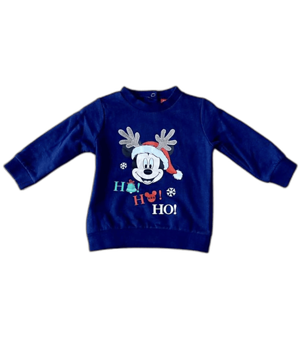 Βρεφική μπλούζα για αγόρι με τον Mickey HO HO HO σε μπλε χρώμα