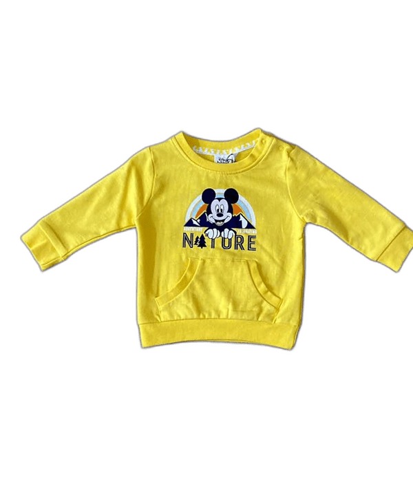 Βρεφική μπλούζα για αγόρι με τον Mickey Nature της Disney Κιτρινο