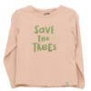 Παιδική μπλούζα για κορίτσι με στάμπα "save the trees"  και glitter - AΚO