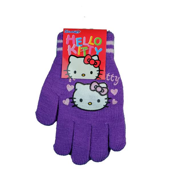Γάντια Hello Kitty για κορίτσια 3-8 ετών - Μωβ