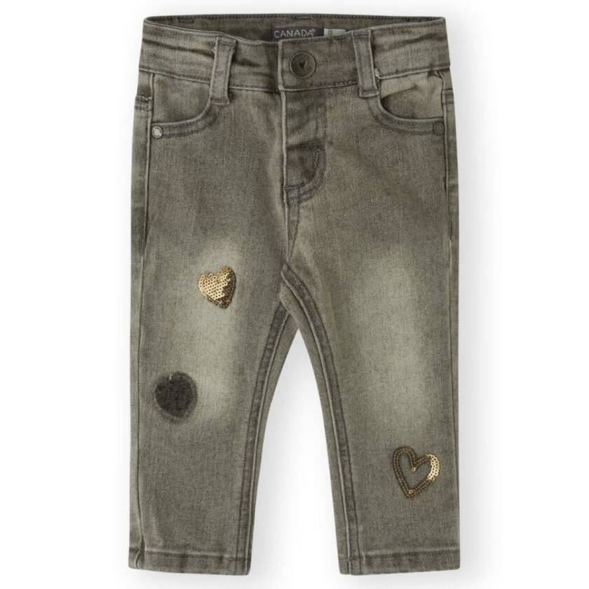 Βρεφικό Παντελόνι Τζιν για Κορίτσι σε Μαύρο Χρώμα 12-36 (Canada)