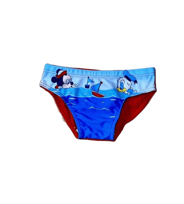 Βρεφικό μαγιό σλιπ Mickey and Donald - 12 μηνών, Κόκκινο