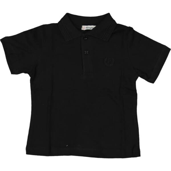 Παιδική μπλούζα Polo για αγόρι μαύρο χρώμα 6-9