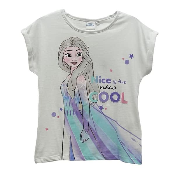 Παιδική λευκή μπλούζα για κορίτσι με Frozen και Glitter από την Disney