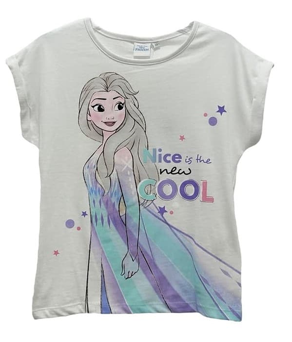 Παιδική λευκή μπλούζα για κορίτσι με Frozen και Glitter από την Disney