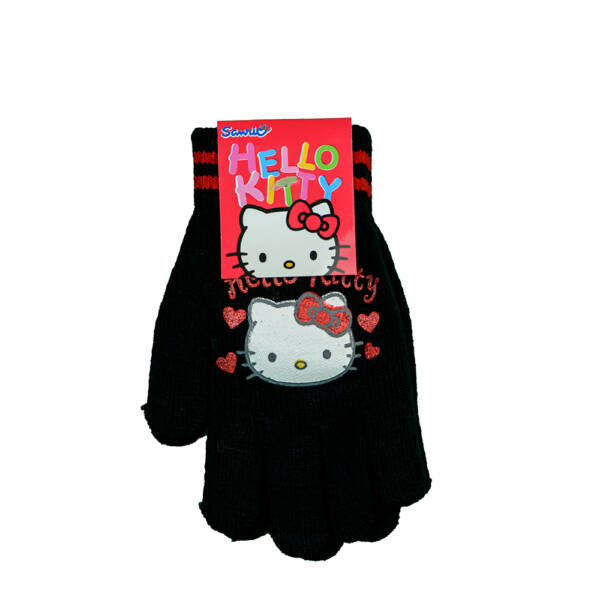 Γάντια Hello Kitty για κορίτσια 3-8 ετών - Μαύρο χρώμα