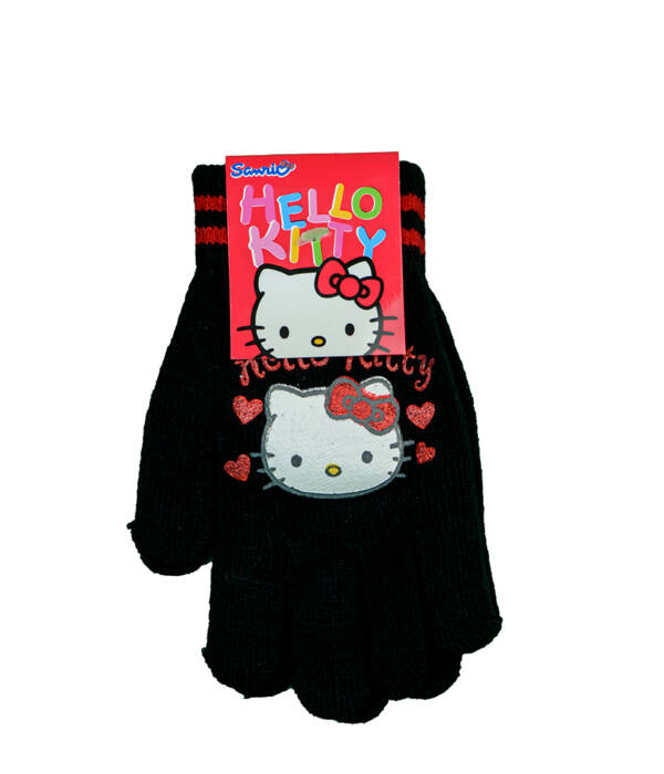 Γάντια Hello Kitty για κορίτσια 3-8 ετών - Μαύρο χρώμα