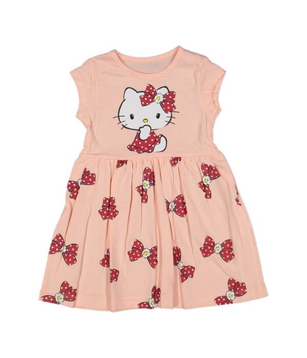 Παιδικό φόρεμα για κορίτσι Hello Kitty Σομόν