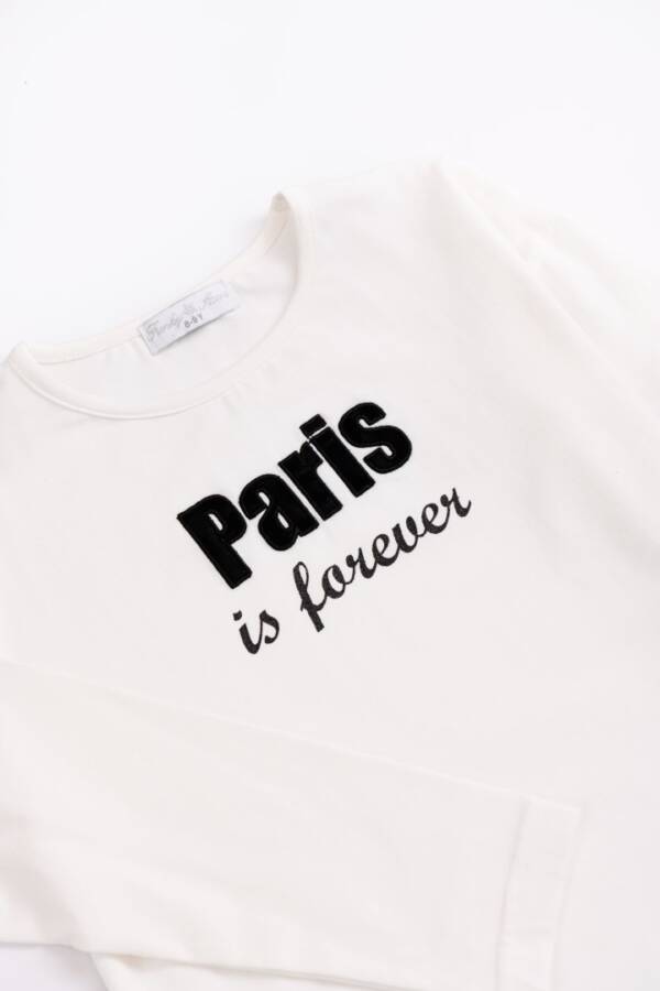 Παιδική Μπλούζα για Κορίτσι Λευκη "PARIS" Funky 6-16 - Image 2