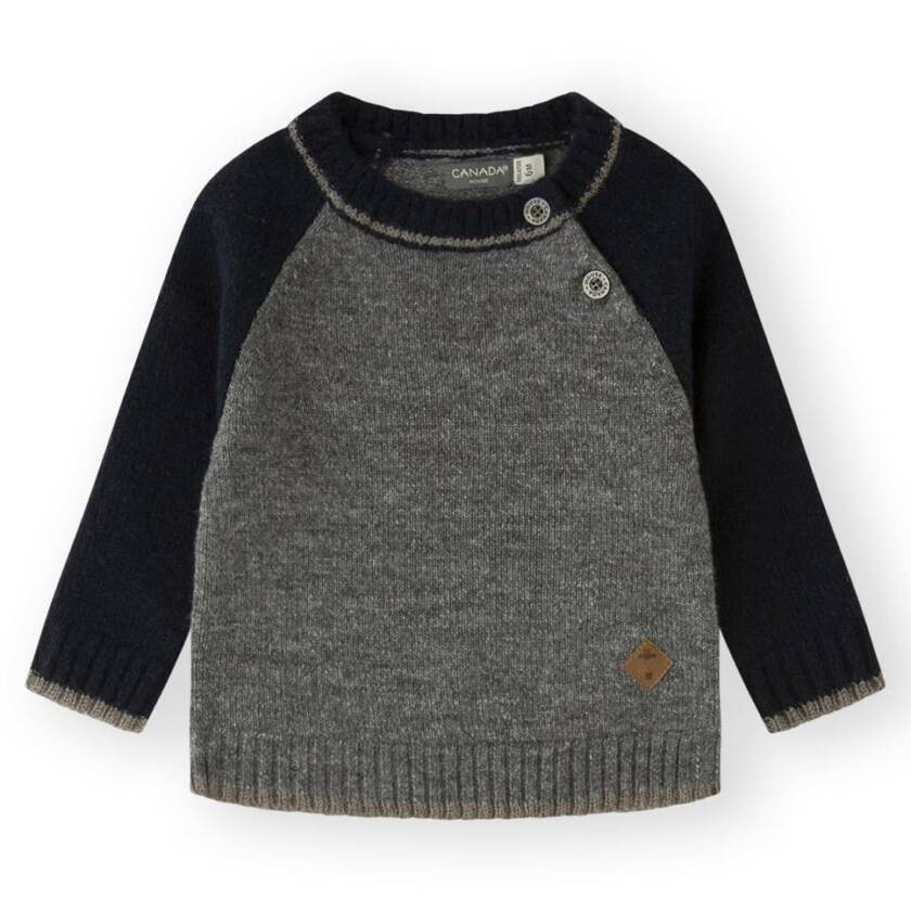 Πλεκτό Πουλόβερ για Αγόρι σε καφέ χρώμα 12-36 μηνών (Canada House)