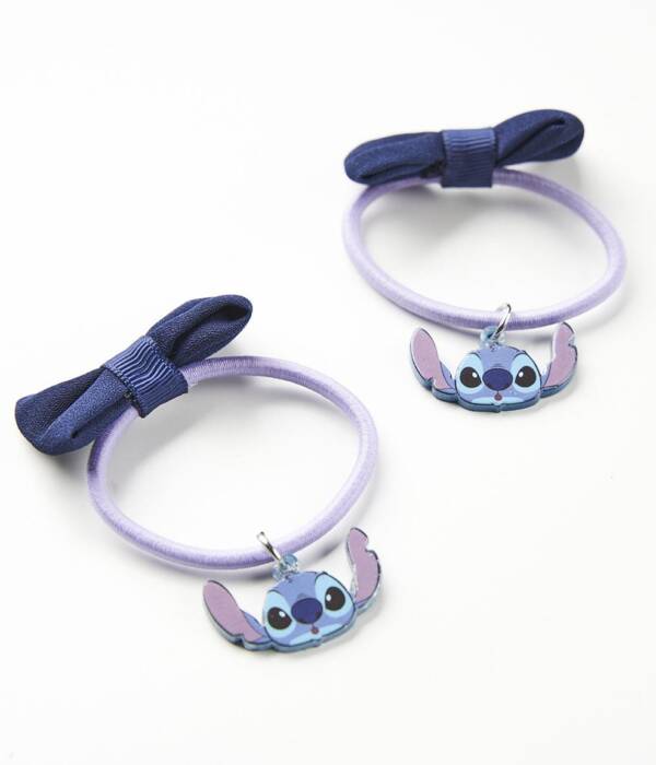 Σετ 2 λαστιχάκια μαλλιών μπλε Stitch Disney