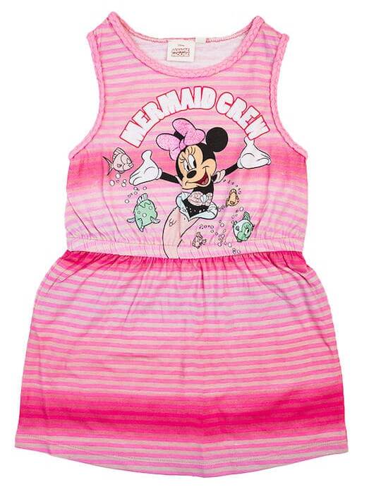 Παιδικό φόρεμα Mermaid Crew με την Minnie σε ροζ χρώμα  (Disney)