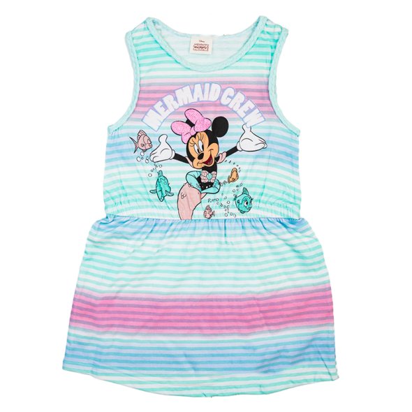 Παιδικό φόρεμα Mermaid Crew με την Minnie σε Τιρκουαζ χρώμα  (Disney)