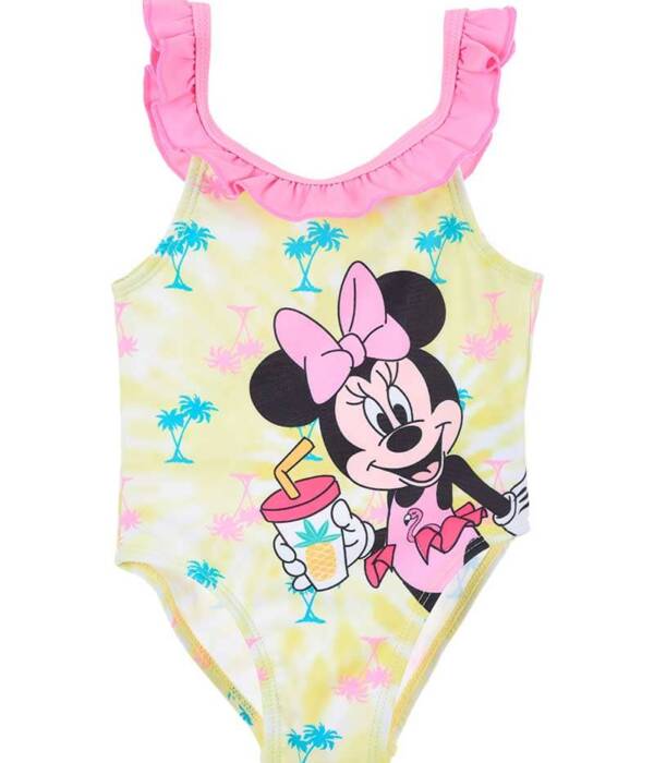 Βρεφικό ολόσωμο μαγιό για κορίτσια με την Minnie σε κίτρινο χρώμα (Disney)