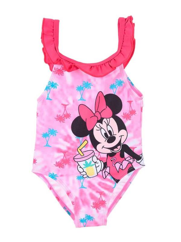 Βρεφικό ολόσωμο μαγιό για κορίτσια με την Minnie σε ροζ χρώμα (Disney)
