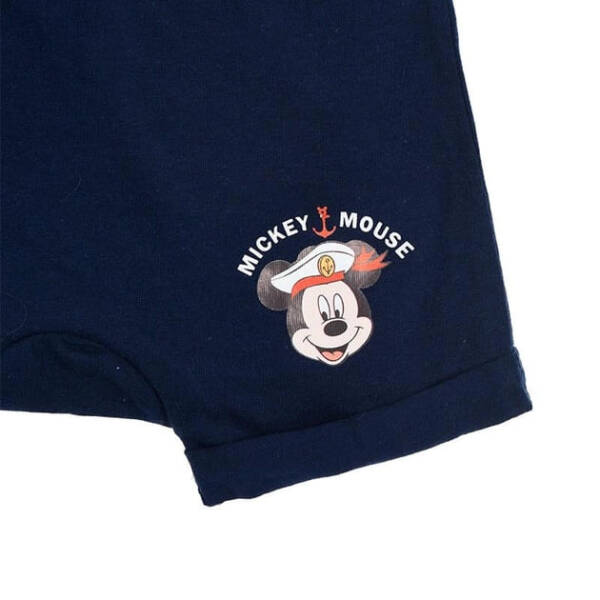 Βρεφικό βαμβακερό σετ Disney Mickey ριγέ μπλε για αγόρι 06-24 μηνών - Image 2