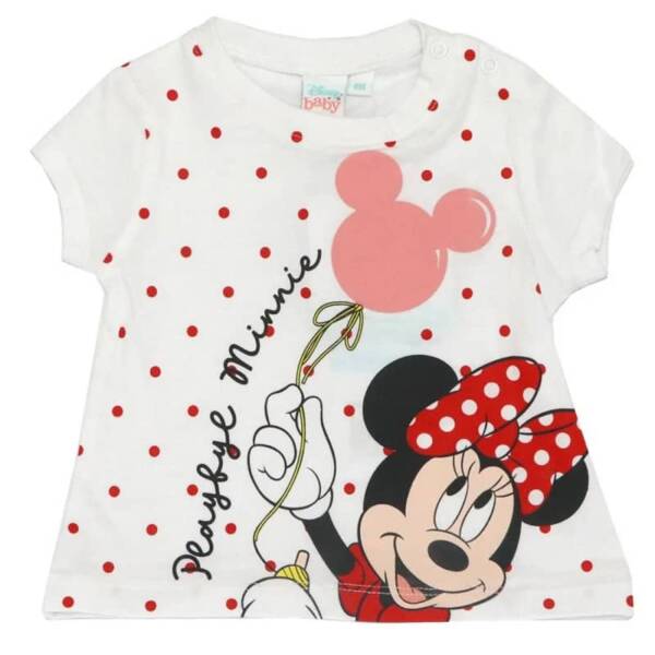 Βρεφικό βαμβακερό σετ minnie με πουα σχέδιο για κορίτσι από 06-24 μηνών (Disney) - Image 2