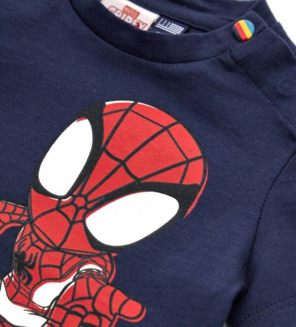 Βαμβακερό σετ μπλε μπλούζα - κόκκινο σορτς Spidey - Original Marines - Image 2