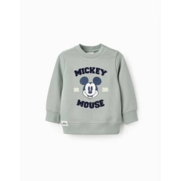 Βρεφικό Βαμβακερό Φούτερ για Aγόρι με τον Mickey σε πράσινο χρώμα (ZIPPY)