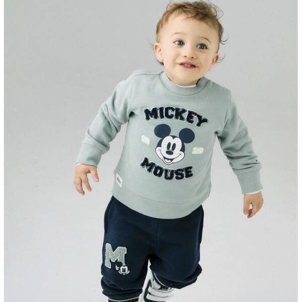 Βρεφικό Βαμβακερό Φούτερ για Aγόρι με τον Mickey σε πράσινο χρώμα (ZIPPY) - Image 3