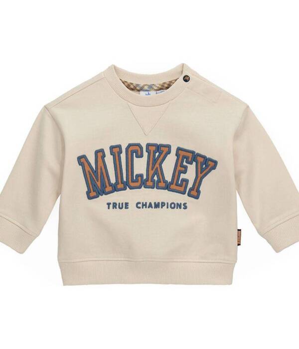 Βρεφικό Βαμβακερό Φούτερ για Aγόρι με τον Mickey σε μπεζ χρώμα (Original Marines)