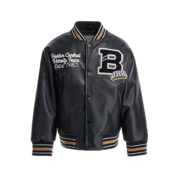 JACKET Κολεγιακό Μαύρο Δερματίνη Για Αγόρια (Original Marines)