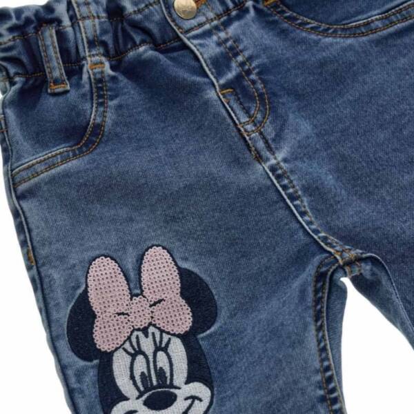 Βρεφικό Jeans Για Κορίτσι Με την Minnie 3-36 Μηνών (Original Marines) - Image 3